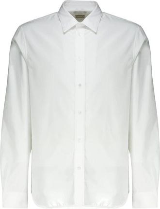 Dior Moulures Geborduurd Shirt - Heren - Zakelijke Overhemden - Wit - XL - Katoen - Overhemden