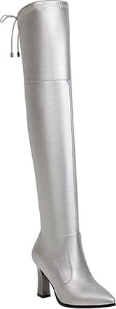 Generic Womens Over Knee Casual Stretch Boots Slim Fit Thick Heel Long Winter Office Boot