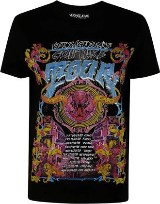 Versace Jeans Couture T-shirt con stampa grafica - Nero