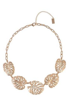 Rachel Roy Monstera Leaf Necklace in Gold at Nordstrom Rack