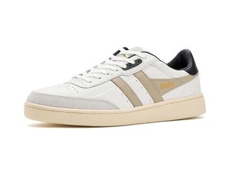 Gola Contact Leather Mens Classic Shoes White/Bone/Black : 10.5 D - Medium