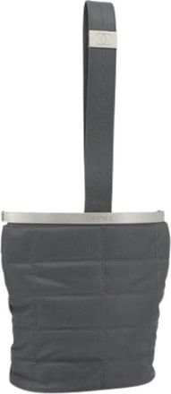 Chanel Bolso Cubo Vintage Pre-owned de Nailon - Pre-owned - Mujer - Gris - ONE SIZE