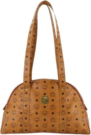 MCM Pre-owned Visetos Schoudertas - Dames - Vintage Schoudertas - Bruin - ONE Size - Leer - Vintage
