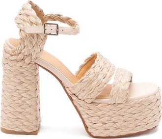 Castaner Fresa Heeled Sandal - Dames - Sandalen met hakken - Beige - 36 EU - Leer - Schoenen