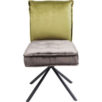 Kare Design Silla terciopelo verde