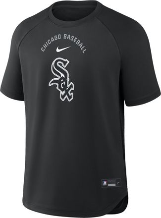 Nike Chicago White Sox Authentic Collection Batting Practice Pregame Nike Mens Dri-FIT MLB Top in Black | 04HG912ZRX-7DX