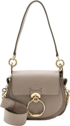 Chlo&eacute; Grey Calfskin Tess Small Shoulder Bag (Authentic Pre-Loved)
