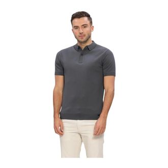 Genti Tops, Heren, Grijs, M, Nylon, Polo 2 Button SS 1260