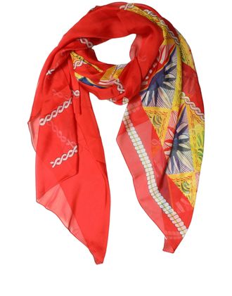 Dolce & Gabbana Multicolor Silk Printed Shawl Stole Womens Scarf