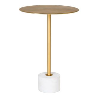 House Nordic Beistelltisch lecco &oslash;41cm, gold/wei&szlig;