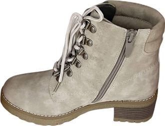 Eddie Marc Womens Rigged Bootie With Cuff In Gray