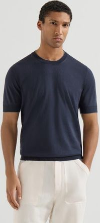 Brunello Cucinelli Cotton T-shirt in Navy Blue at Nordstrom, Size 46 It