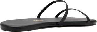 Tkees double-strap flat sandals - women - Leather/Leather/Rubber - 10 - Black