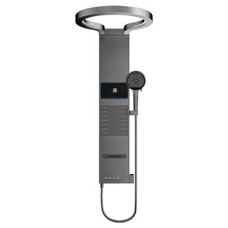 OEM Conjunto De Ducha Tipo Cascada, Material De Aluminio, Forma De Barra, Montaje En Pared, Acabado Cepillado, Requiere Montaje