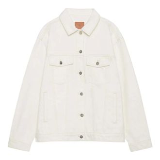 Anine Bing Denim Jackets, female, White, Size: XS Anine Bing Jackets Beige