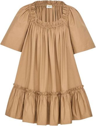 Saint Laurent Short Kleedjes - Dames - Korte kleedjes - Bruin - M - Kleedjes