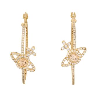 Vivienne Westwood Olympia Cz Oorbellen - Dames - Oorbellen - Geel - ONE Size - Accessoires