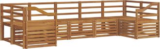 vidaXL Conjunto De Sof&aacute;s De Exterior 7 Uds. Natural Vidaxl