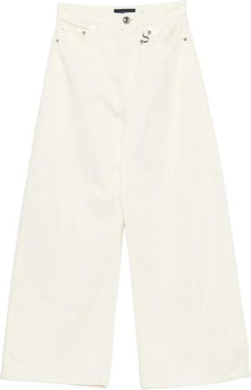 Sportmax Siamese Wide Jeans - Dames - Loose Fit Jeans - Wit - W27 - Katoen - Jeans