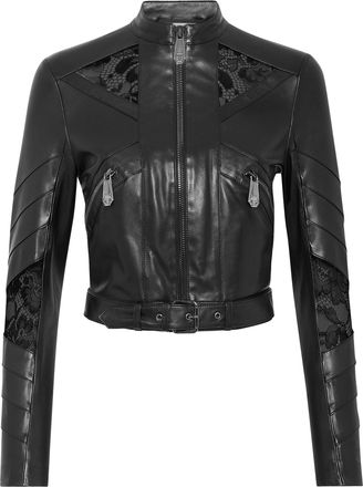Philipp Plein Leren Motorrijder