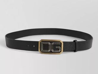 Dolce & Gabbana leather logo buckle belt