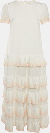 Maje White Silk Ralaxy Ombre Dress