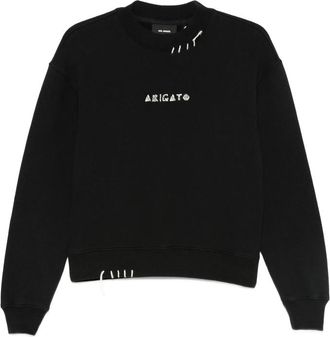 Axel Arigato Loops Embroidered-detail Crew-neck Sweatshirt
