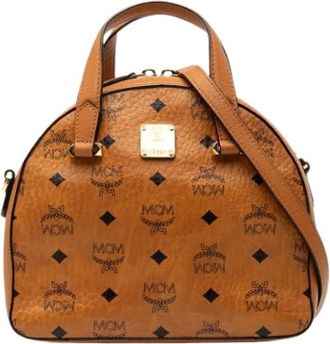 MCM Pre-owned Handbags, female, Brown, Size: ONE SIZE Pre-owned Fabric Handbag