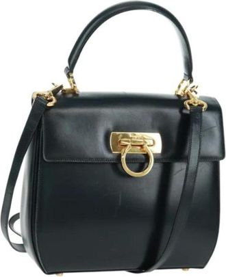 Ferragamo Pre-owned Handbags, female, Black, Size: ONE SIZE Pre-owned Handbag