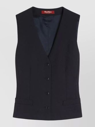 Max Mara v neck sleeveless jacket adjustable strap