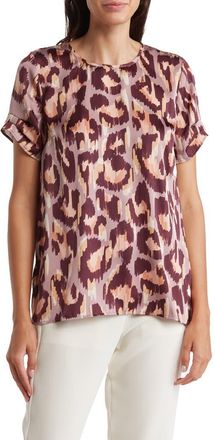 Daniel Rainn Pinched Sleeve Satin High/Low Top in O551 Dusty Lavendar at Nordstrom Rack, Size X-Small