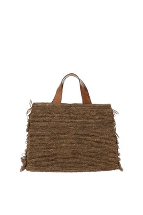 Ibeliv Rectangular Raffia Bag With Fringed Sides