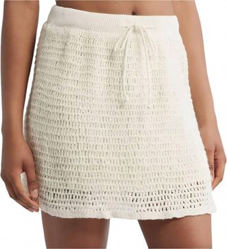 Rip Curl Neon Isles Crochet Skirt In Cream