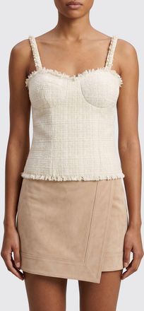 Balmain Top a corsetto in misto lana boucl&eacute;