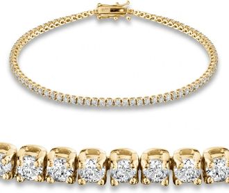 Pompeii3 14k White or Yellow Gold Round-Cut Diamond Tennis Bracelet 2cttw 7 Womens