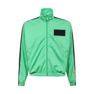 Heron Preston Jassen, Heren, Groen, M, Katoen, Contrast Logo Sweatshirt
