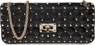 Valentino Garavani Rockstud Spike Leren Tas - Dames - Clutches - Zwart - ONE Size - Leer - Tassen