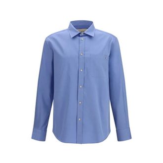 Valentino Cotton Shirt VGold - Shirts - Hombre - Azul - 2XL