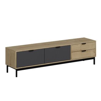 Homemania Mueble De Tv Con Almacenamiento Color Roble