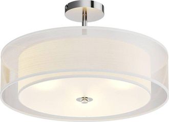 Lindby Lindby - Lámpara de techo Pikka en Blanco Textura, Tela, Tejido, Seda