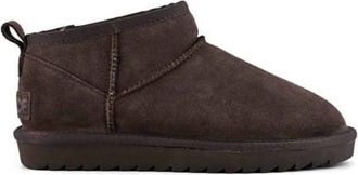 Colors Of California gevoerde suède enkelboots bruin