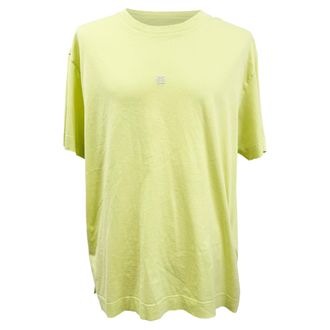Givenchy Givenchy 4G Logo geborduurd T-shirt van geel katoen