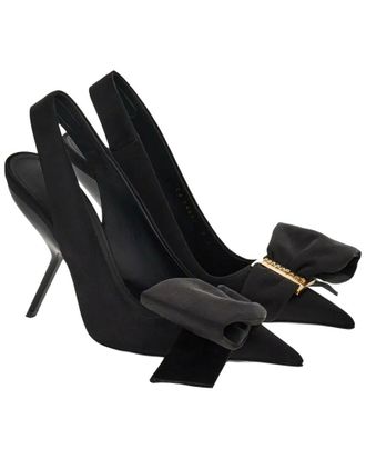 Ferragamo Bow Leather Slingback Pump