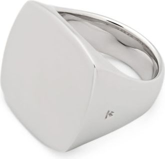Tom Wood Umi silver signet ring - unisex - Sterling Silver/Recycled Silver - 56