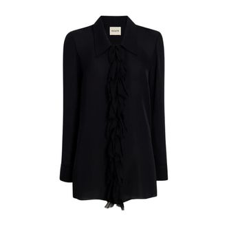 Khaite Dames, Blouses & Shirts, Zwart, Maat: XS Zijde