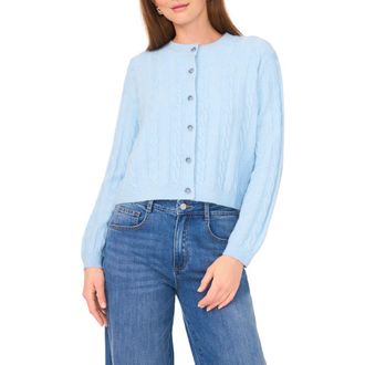 Vince Camuto Crop Cable Cardigan in Eggshell Blue at Nordstrom Rack, Size X-Large