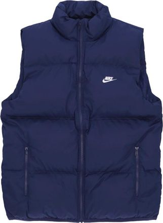 Nike Puffer Vest Down Jacket Midnight Navy/White - Heren - Bodywarmers - Blauw - M - Polyester - Fitness