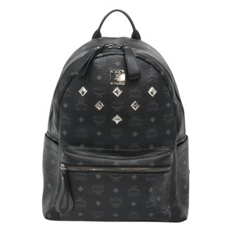 MCM Vicetos Logo Pvc Cuir Canvas Bag (Pre-Owned)