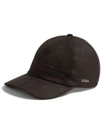 Ermenegildo Zegna SECONDSKIN leather baseball cap - men - Calf Suede - S - Brown