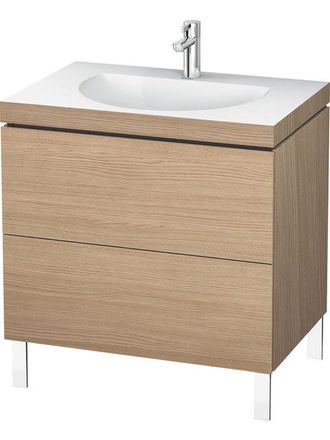 Duravit Lavabo Para Muebles Duravit L-cube C-bonded Con Base, Colgado En La Pared, 120x48 Cm, 1 Extra&iacute;ble, Sin Rebosadero, 3 Agujeros Para Grifos, Color: Deco